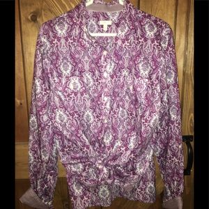 Talbots lavender top